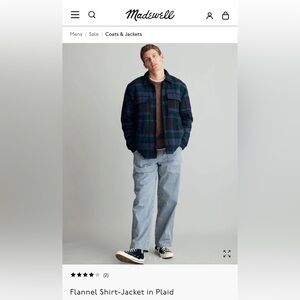 Madewell Mens Primaloft Jacket Flannel